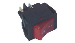 INTER BIPOLAIRE ROUGE I-O AVEC VOYANT 15A 31X22,3MM