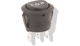 INTERRUPTEUR ROND A BASCULE MONOPOLAIRE ON-OFF-ON 250V 6A 