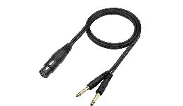 CORDON XLR FEMELLE 3P - 2 JACKS MONO 1M