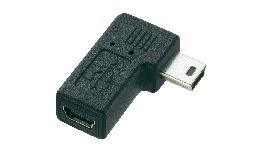 ADAPTATEUR MINI USB FEMELLE-MINI USB MALE COUDE 