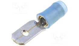 COSSE MALE ISOLEE BLEUE 6,3X0,8MM 2,5MM2