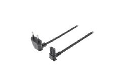 CORDON SECTEUR  COUDEE IEC-320-C7 3.00 M NOIR-BLANC