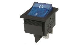 INTER BIPOLAIRE BLEU I-O AVEC VOYANT 30.0 X 22.0 MM