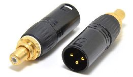 ADAPTATEUR XLR MALE-RCA FEMELLE PLAQUEE OR