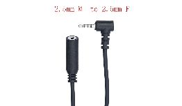 CORDON JACK 4P 2,5MM MALE - 2,5MM FEMELLE 1M