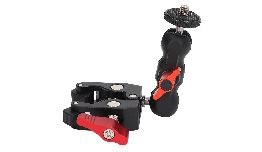 ROTULE DOUBLE AVEC PINCE DE FIXATION POUR ACCESSOIRES PHOTO