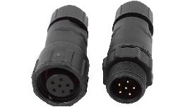 CONNECTEUR D'ALIMENTATION ELECTRIQUE ETANCHE 8 BROCHES A SOUDER(M14)