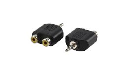 ADAPTATEUR JACK 3,5M-2 RCA FEMELLE