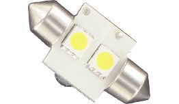 LAMPE NAVETTE 34MM A LEDS 12V BLANC CHAUD