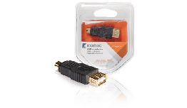 [ACADAP35] ADAPTATEUR USB FEMELLE - MINI USB MALE OR