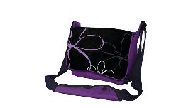 [ACCAMA0045] SACOCHE POUR NOTEBOOK 10.2   NOIRE - MAUVE AMARINA