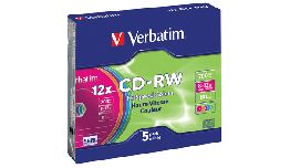 [DVCDWA74] CD-RW 700MB 12X BOITE DE 5 VERBATIM