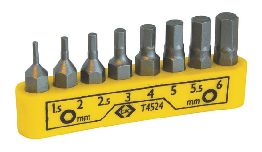 [OUCKT4524] JEU DE 8 EMBOUTS 6 PANS CK T4524