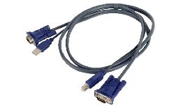[CDASDO] CORDON KVM VGA MALE+USB A - VGA MALE+USB B