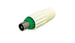 [ACCOAX] FICHE COAXIAL MALE DIAM. 9 VERTE A L'UNITE