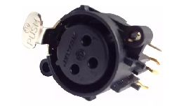 [ACJ6FA] EMBASE CHASSIS XLR FEMELLE NEUTRIK FIXATION COUDE