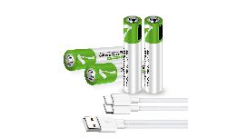 [BAOLOEY] BATTERIES 1.5V LITHIUM AA 2600MAH + AAA 750MAH RECHARGEABLES BLISTER DE 4