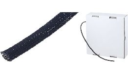 [DV406025] GAINE TRESSEE PLIOSIL-PET 3.2 A 7 MM NOIR LE METRE