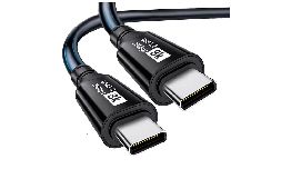 CORDON USB C 3.2 MALE - USB C 3.2 MALE 5M  8K 60HZ 20 GBPS THUNDERBOLT 3