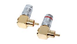 [ACSCC017] FICHE RCA COUDEE OR POUR CABLE 7MM L'UNITE A SOUDER