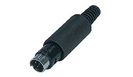 [ACMDC004] FICHE MINI DIN MALE 4 BROCHES SVHS  