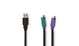 [AICMPUSBA] ADAPTATEUR USB A-2XPS2 FEMELLE