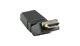 [ACSP090] ADAPTATEUR HDMI MALE-HDMI FEMELLE PIVOTANT OR