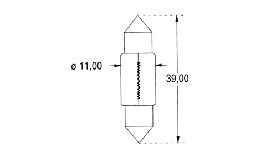 [LAQUS6419] LAMPE NAVETTE 11X39 12V 830 MA