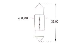 [LAQUS6385] LAMPE NAVETTE 8X36 12V 420 MA