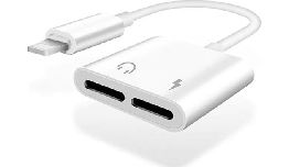 ADAPTATEUR  PRISE LIGHTNING VERS CASQUE LIGHTNING ET CHARGEUR POUR IPHONE