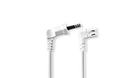 CORDON SECTEUR  COUDEE IEC-320-C7 3M BLANC
