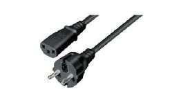 [CDFHP18M] CORDON SECTEUR  poucesFROID pouces 3 BROCHES 2.5M NOIR POUR ALIM HP