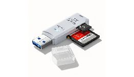 Hub USB 3.0 / 3.1 à 3 ports avec lecteur de carte, SD / SDHC / TF / MS DUO  / M2 pour Windows, Mac OS et Linux