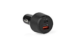 [ACUSB014] CHARGEUR ALLUME CIGARE  2-OUTPUTS 3.0 A USB - USB C NOIR 48 W