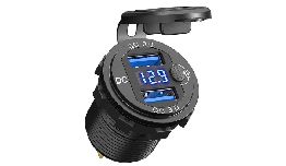 [ACQC3] EMBASE CHASSIS 2XUSB + VOLTMETRE 12-24V ETANCHE