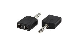 [ACAC015] ADAPTATEUR JACK 6.35 MALE-2X6.35 FEMELLE STEREO