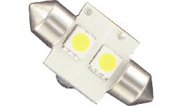 [LA8362] LAMPE NAVETTE 34MM A LEDS 12V BLANC CHAUD